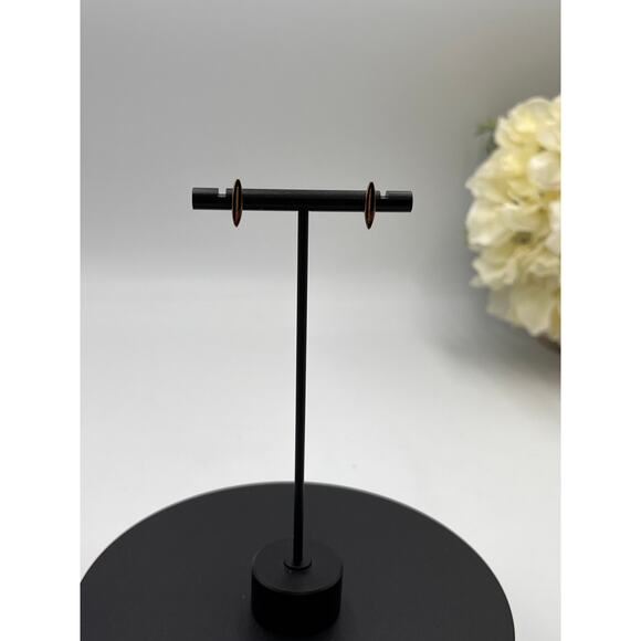 Michael Kors Rose Gold Mini Stud Earrings Designer Bags Spear Shape - Picture 2 of 13